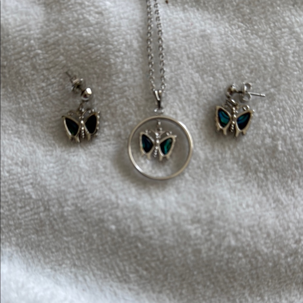 Butterfly Silver Jewelry Set